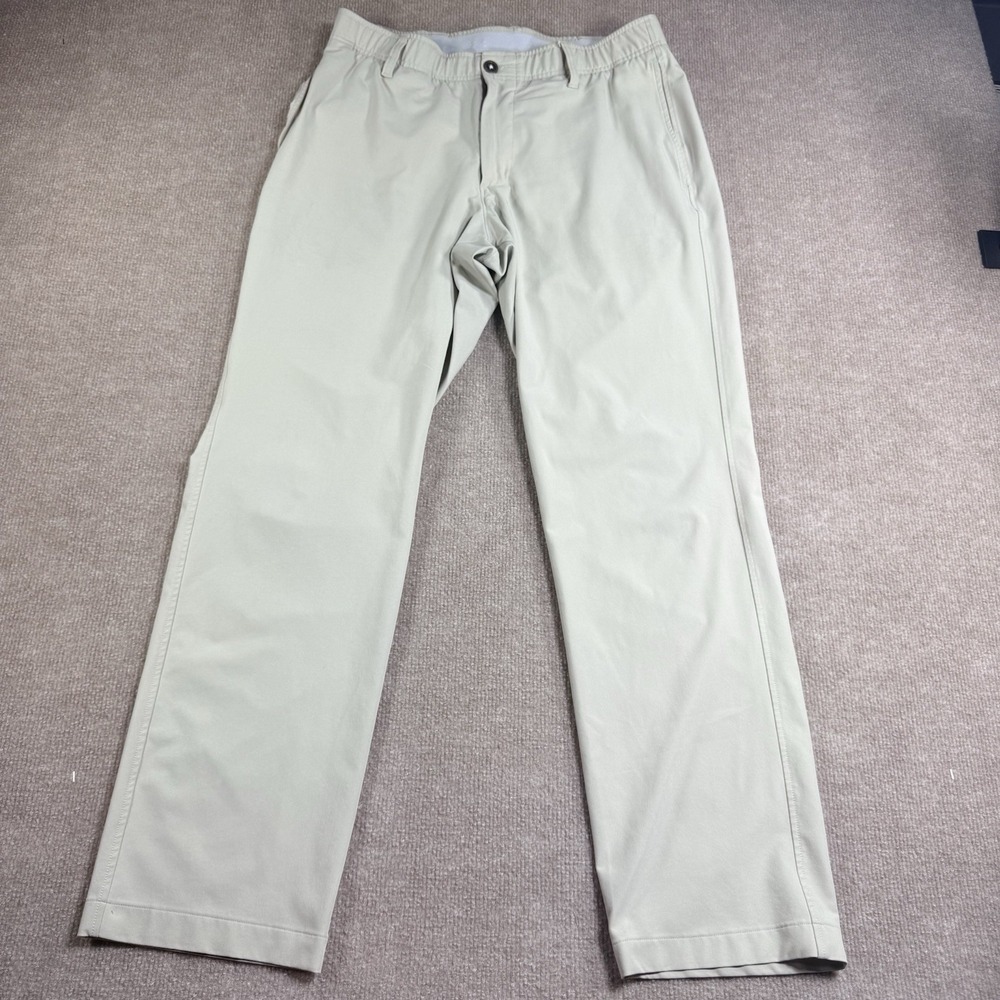 Under Armour Drive Pants Men 34x30 Khaki Stretch Golf Lightweight 1377300